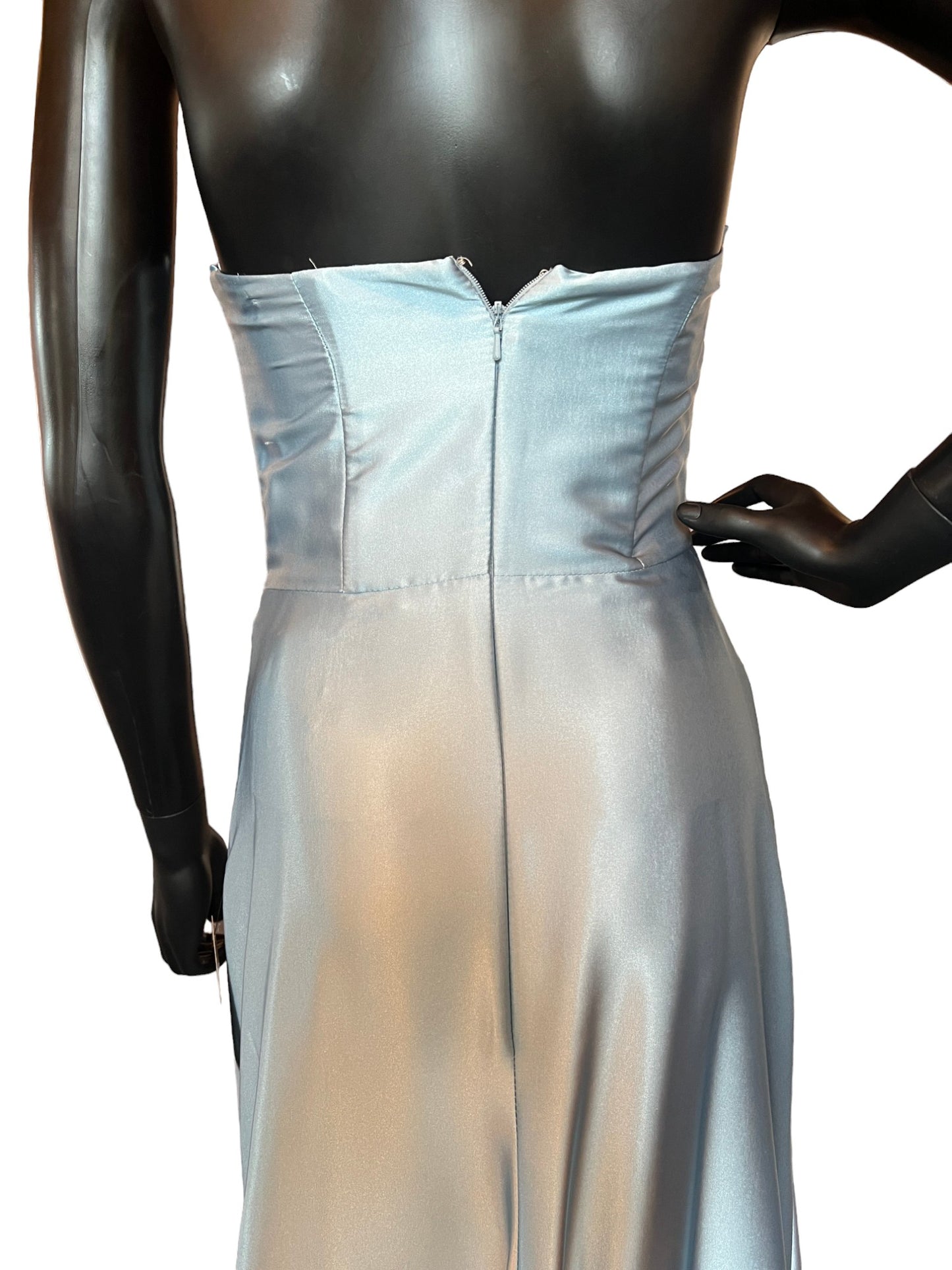 Jessica McClintock Silver Satin