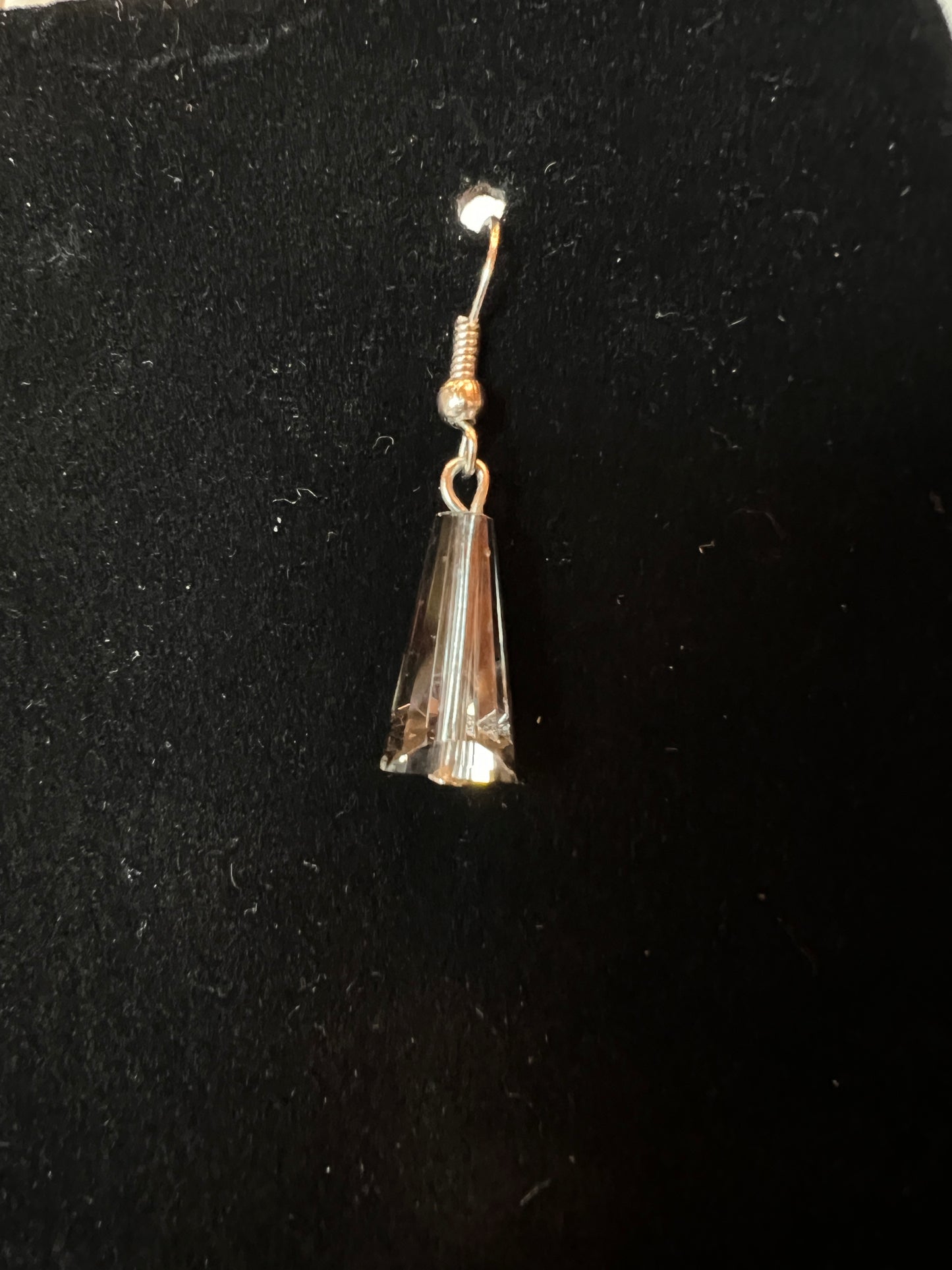 Smokey Grey Bead Earring