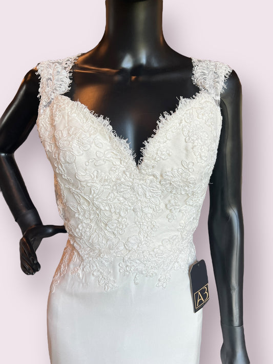 Lace Open Back Chapel - Jim Helm Wedding Gown