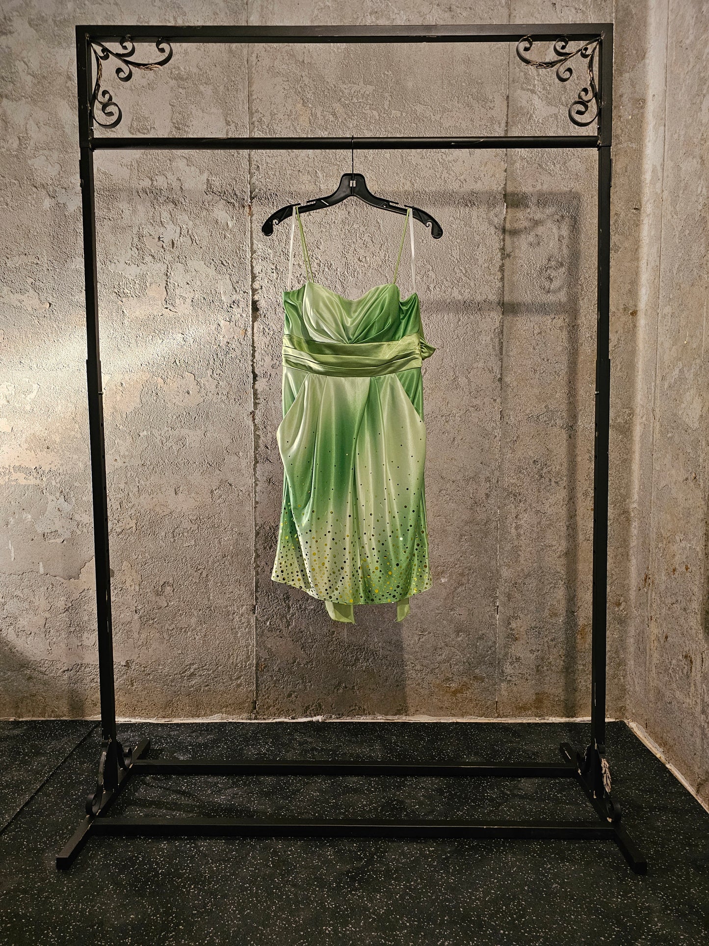 Lime Glitter Strapless