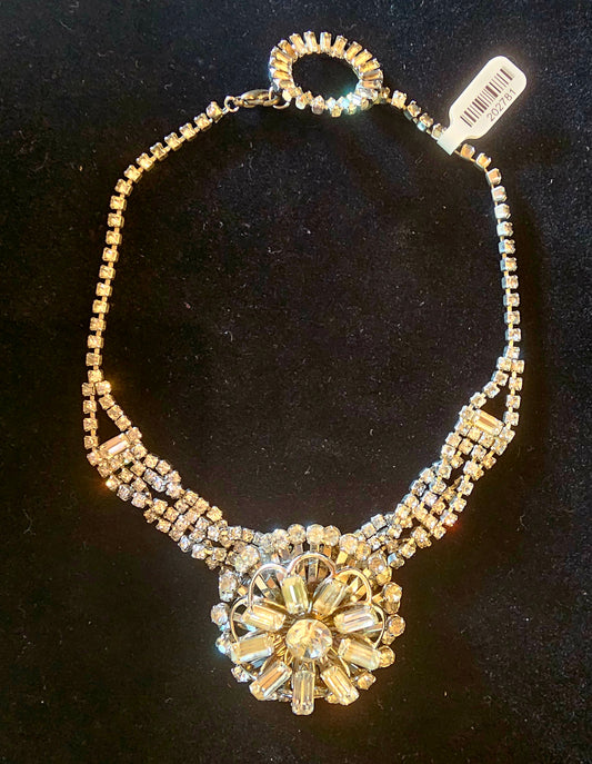 Vintage Circular Rhinestone Necklace