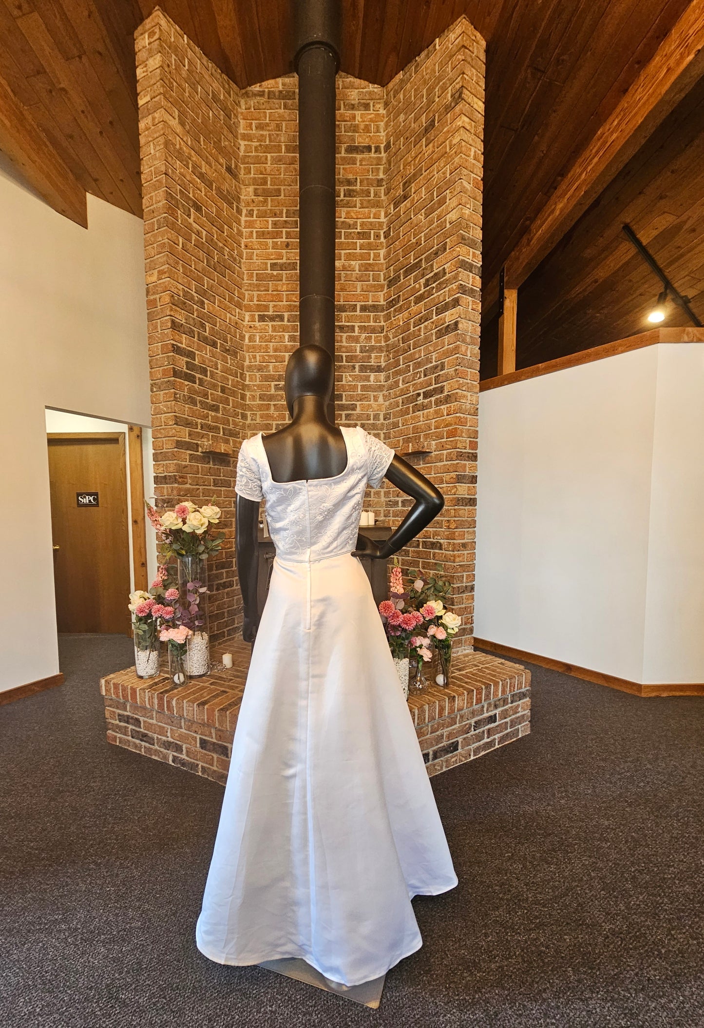 Bridal Original Embroidered Cap Sleeve Wedding Gown