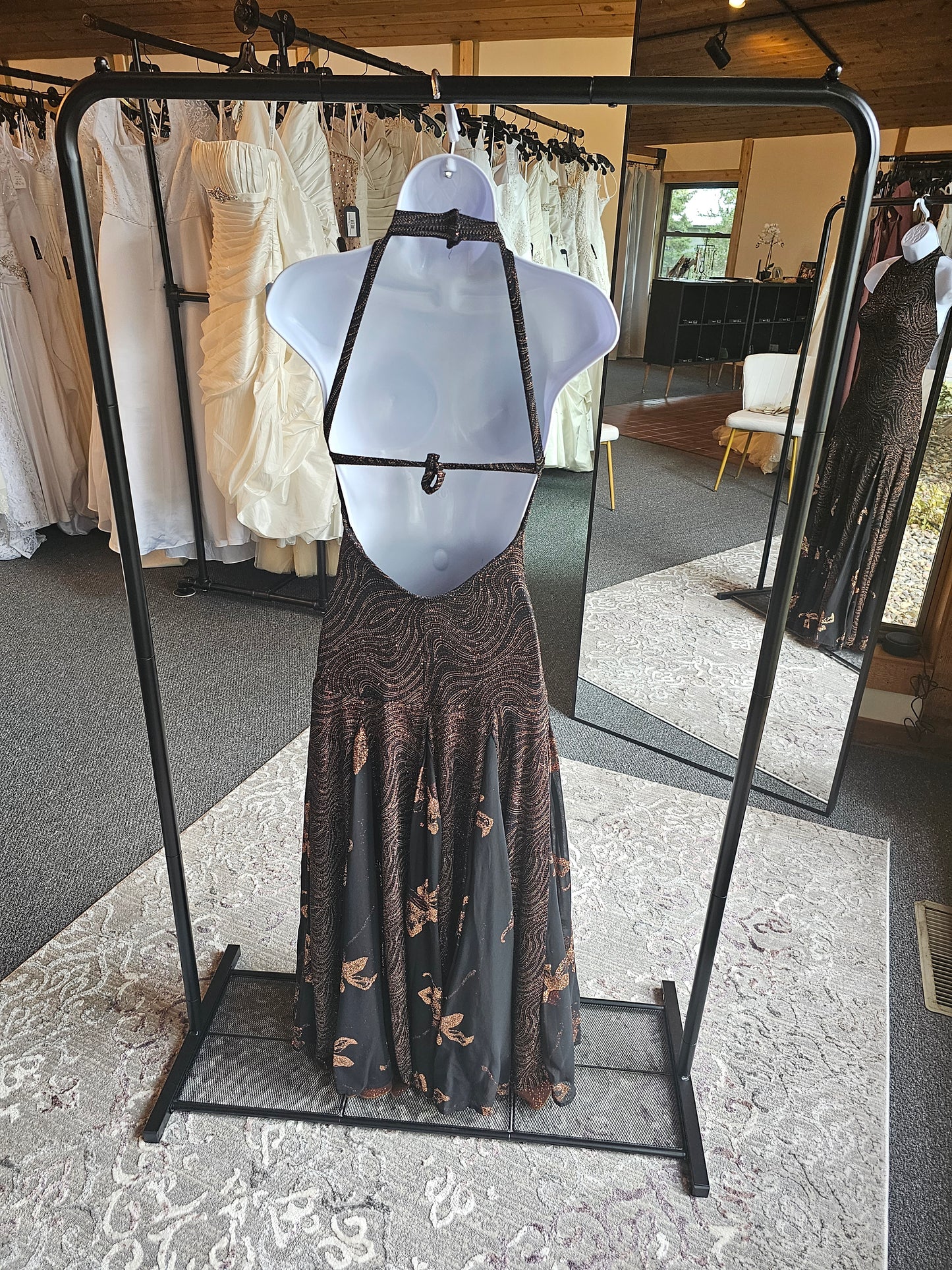 Brown/Black Sparkle Ballroom Dance Gown