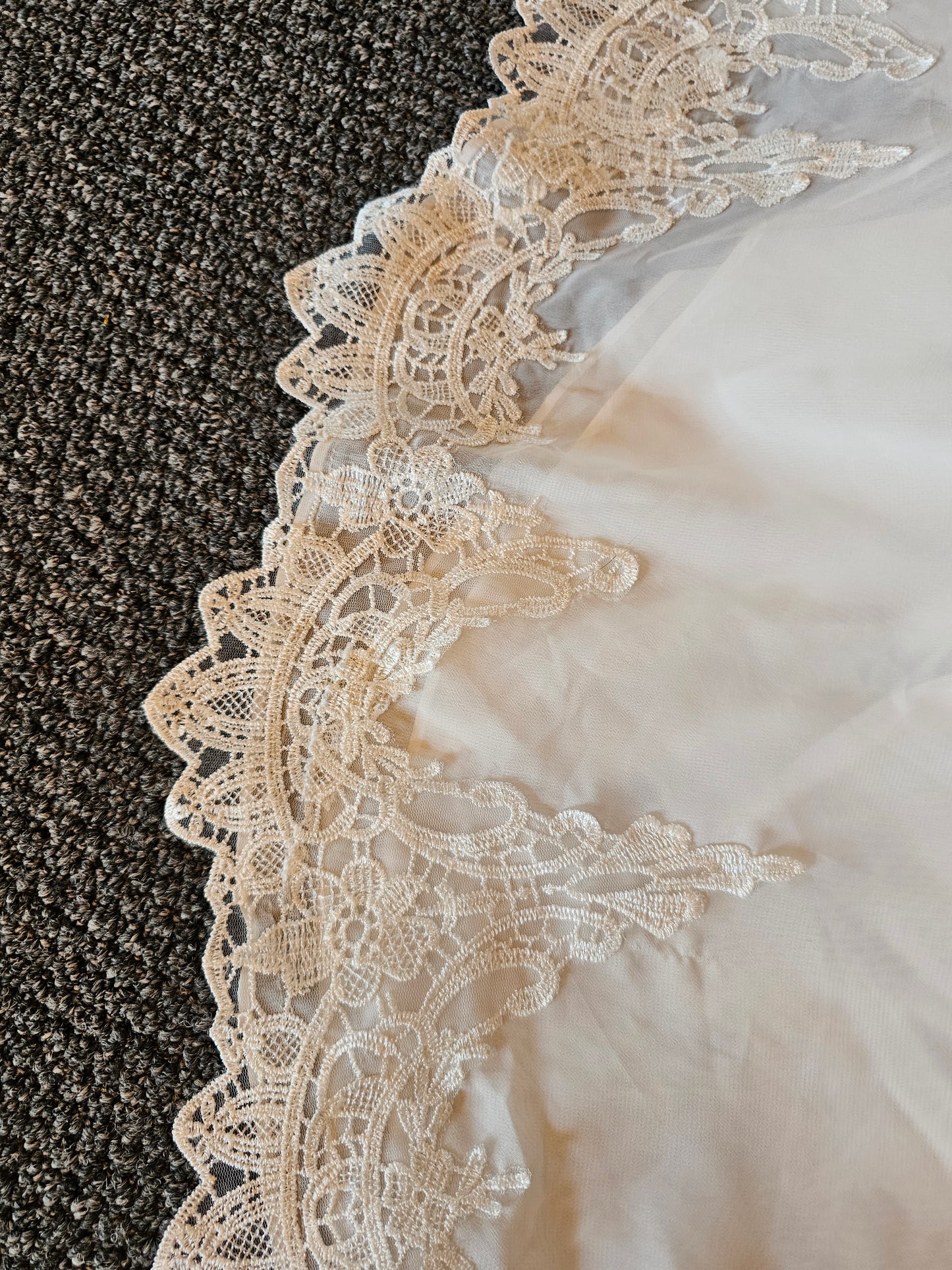 Fitted Lace Bodice Off Shoulder Wedding Gown