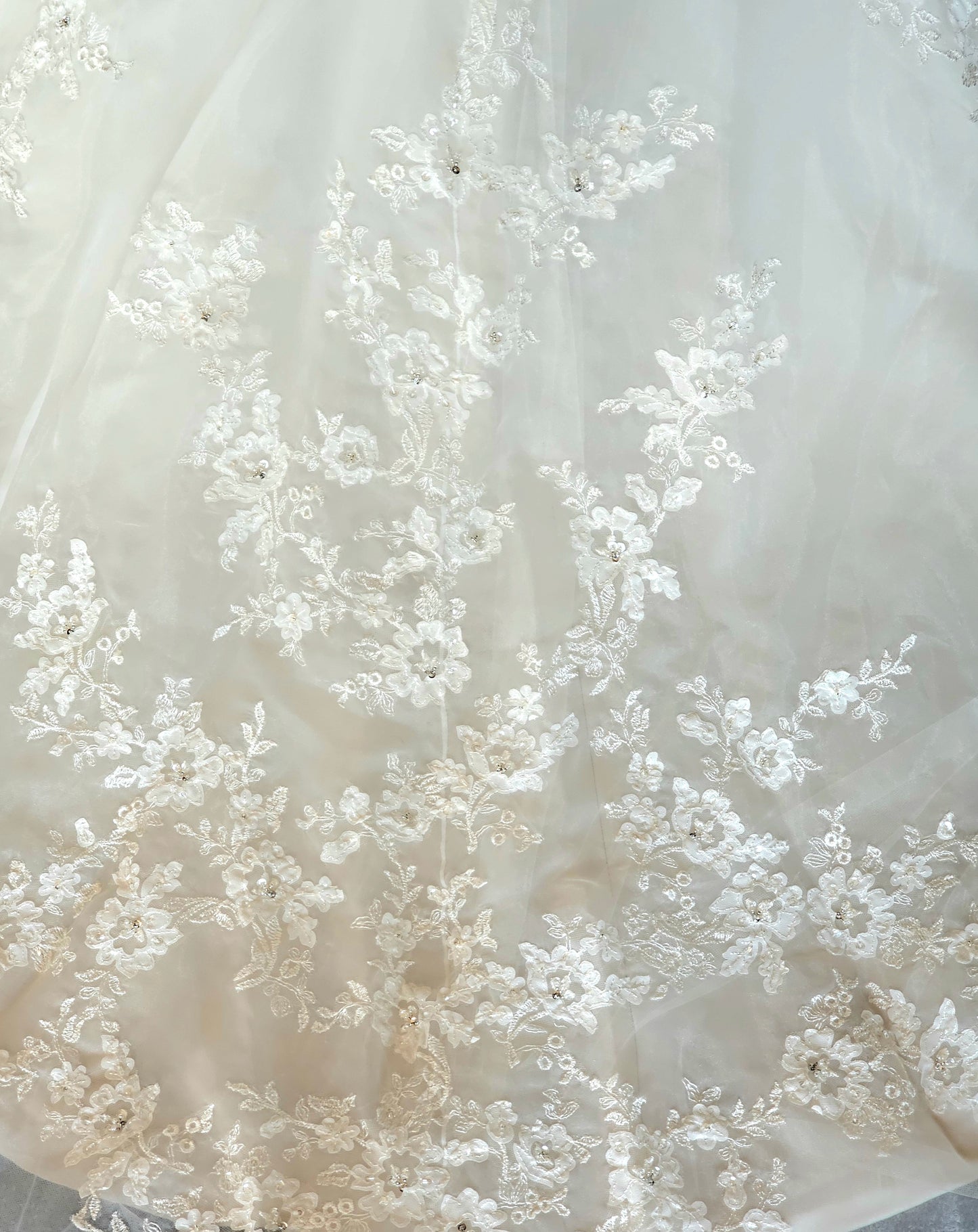 Casablanca Ivory Lace Overlay Wedding Gown