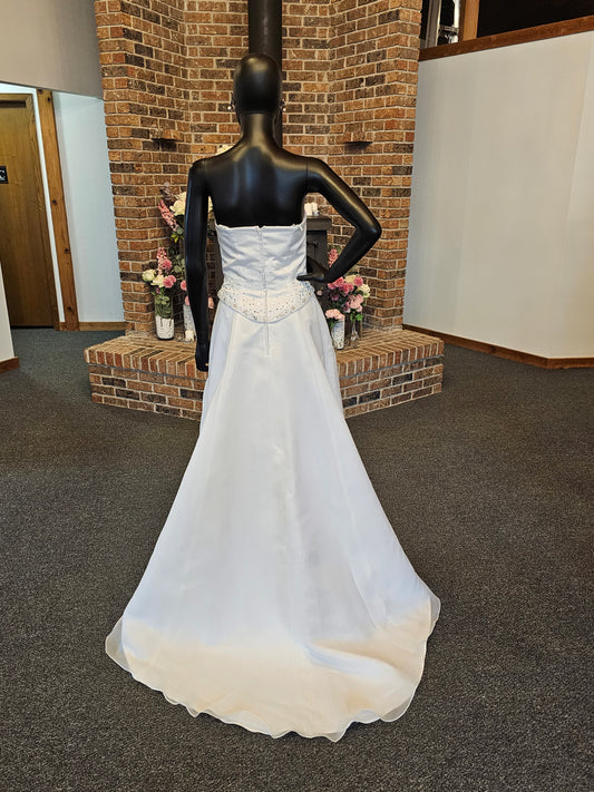 Cristina Wu Crystal Embellished A-line Wedding Gown