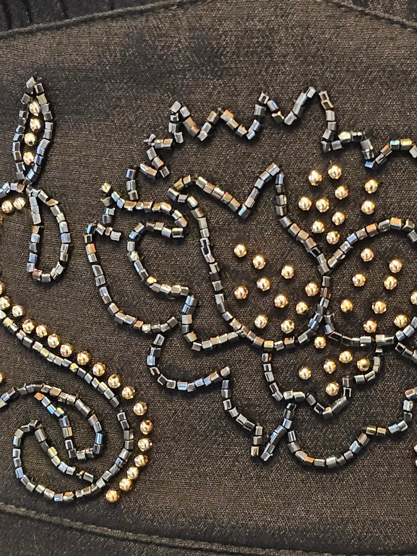 Long Sleeve Beaded Accent Prairie Dress