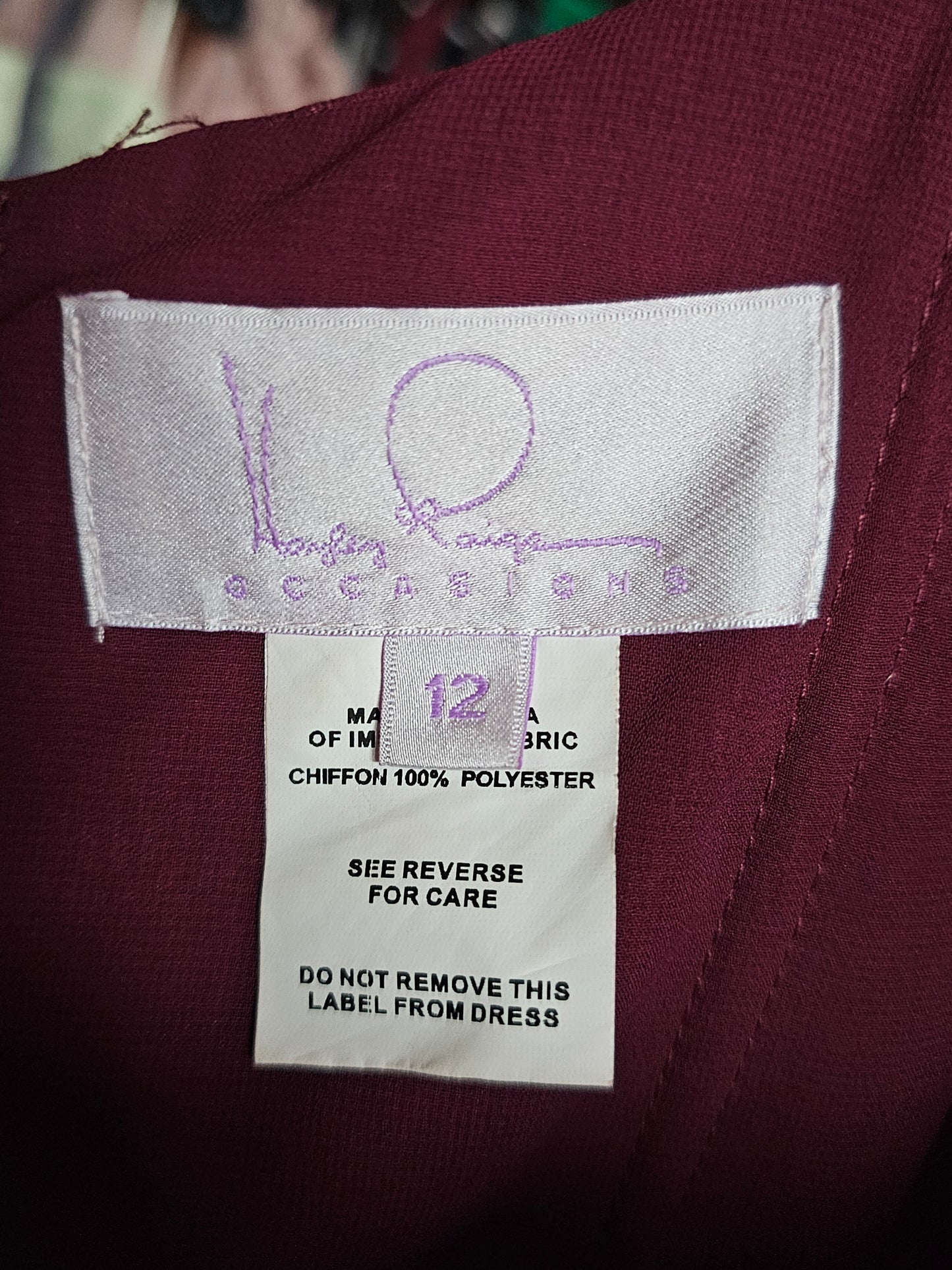 Sangria Chiffon One Shoulder Formal Gown - Hayley Paige - Bridesmaid