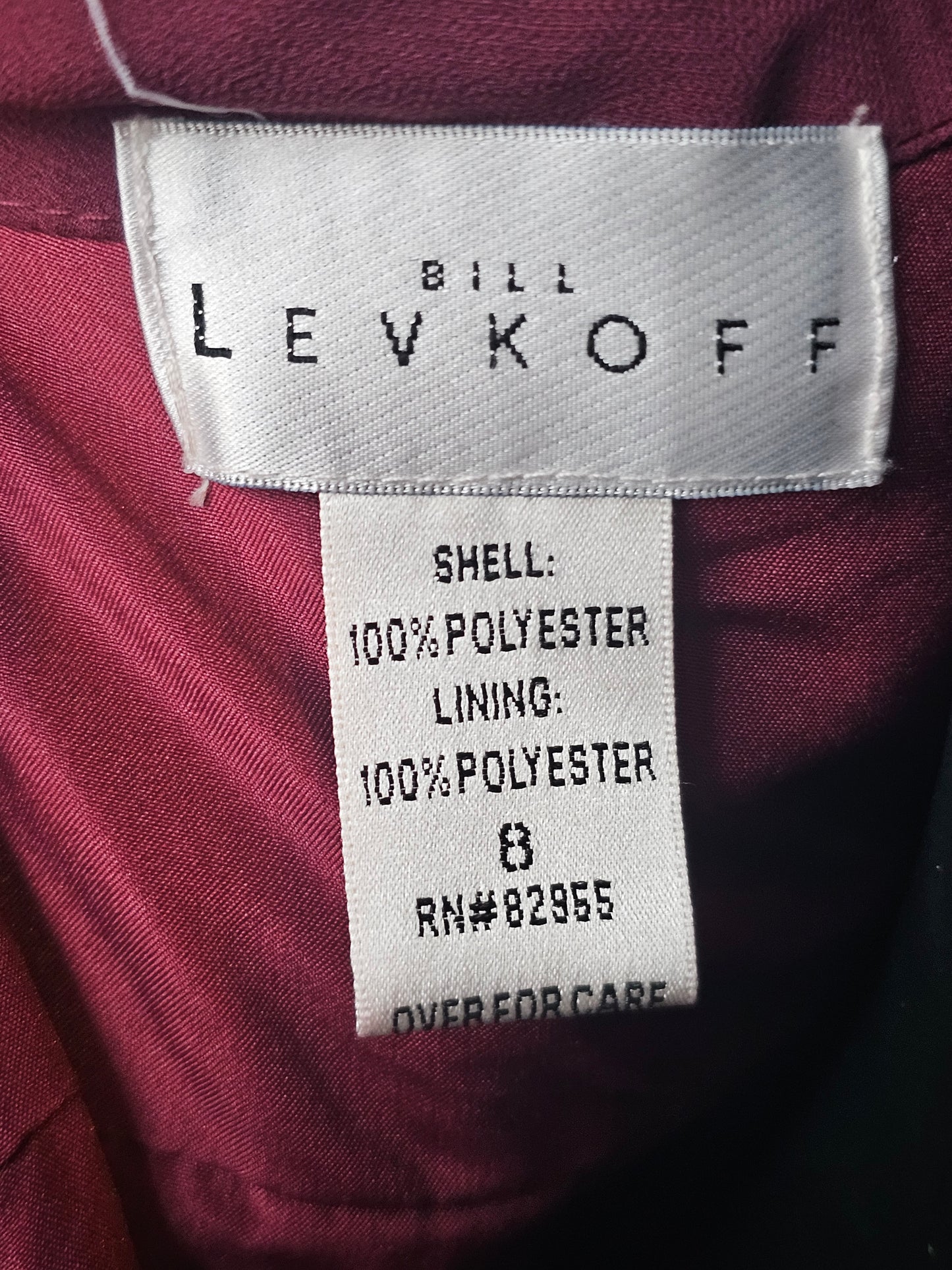 Cranberry Chiffon Spaghetti Strap Bridesmaid/Formal Gown - Bill Levkoff