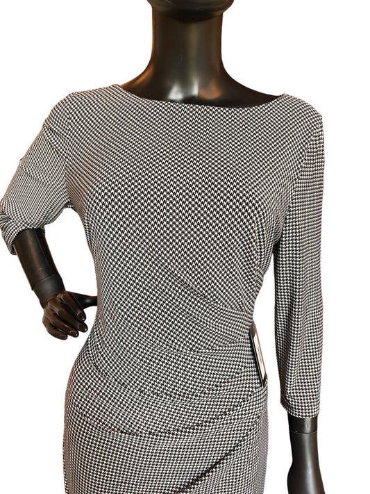 Houndstooth Ralph Lauren Sheath Mid Length Dress / Professional / Everyday Dress