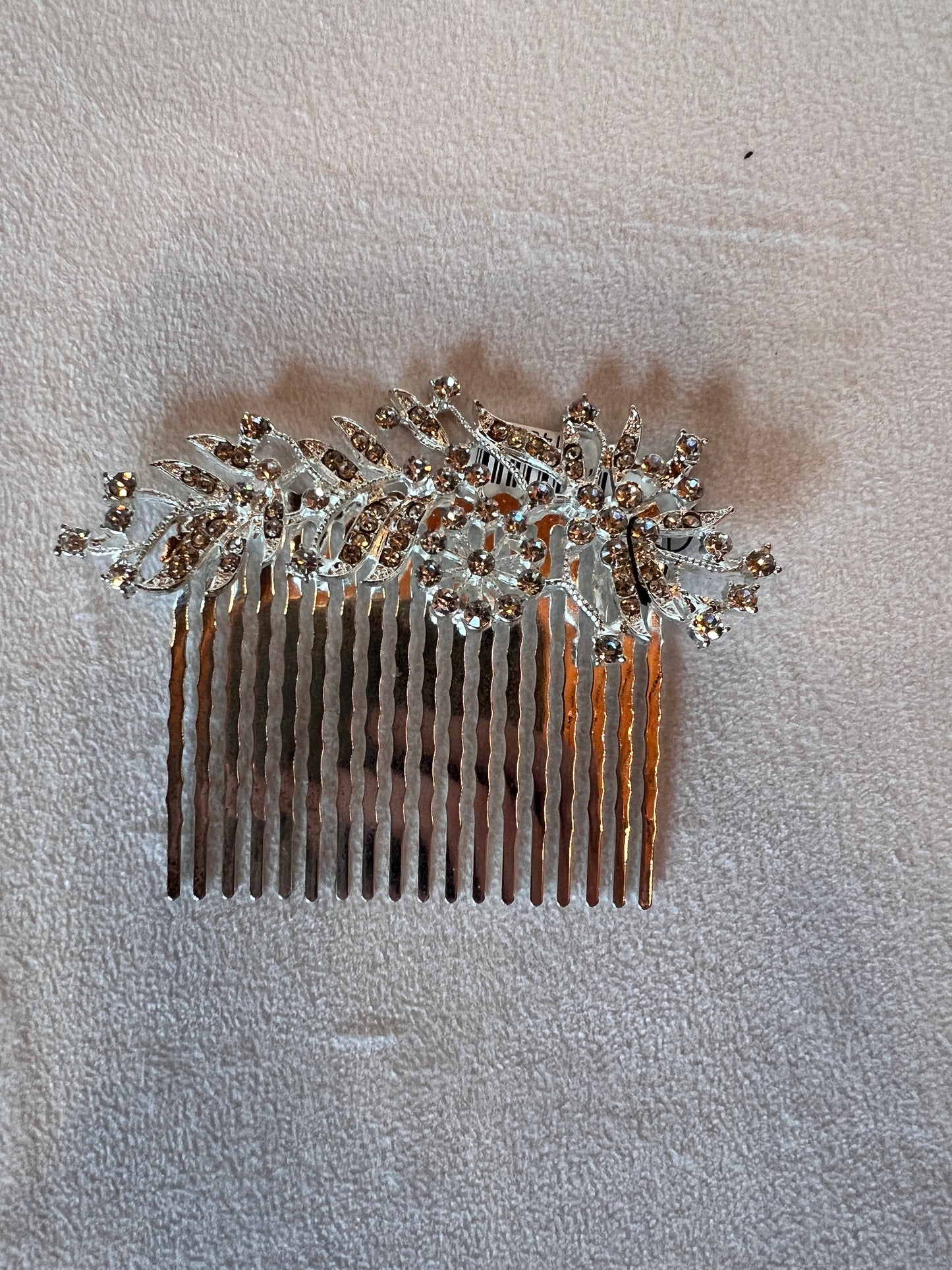 Silver Crystal Hair Comb