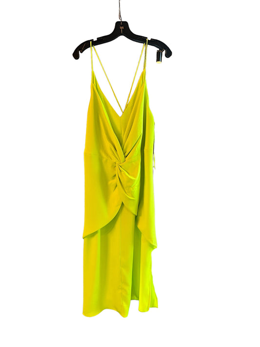 Acid Yellow Spaghetti Strap Mi-Length Dress - Cushie NWT