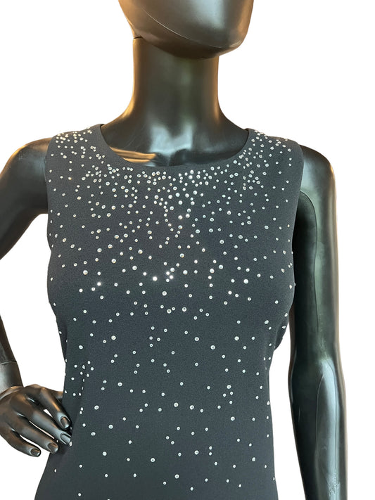 Black Sparkle Knee Flounce Cocktail Dress - NWT Alyx