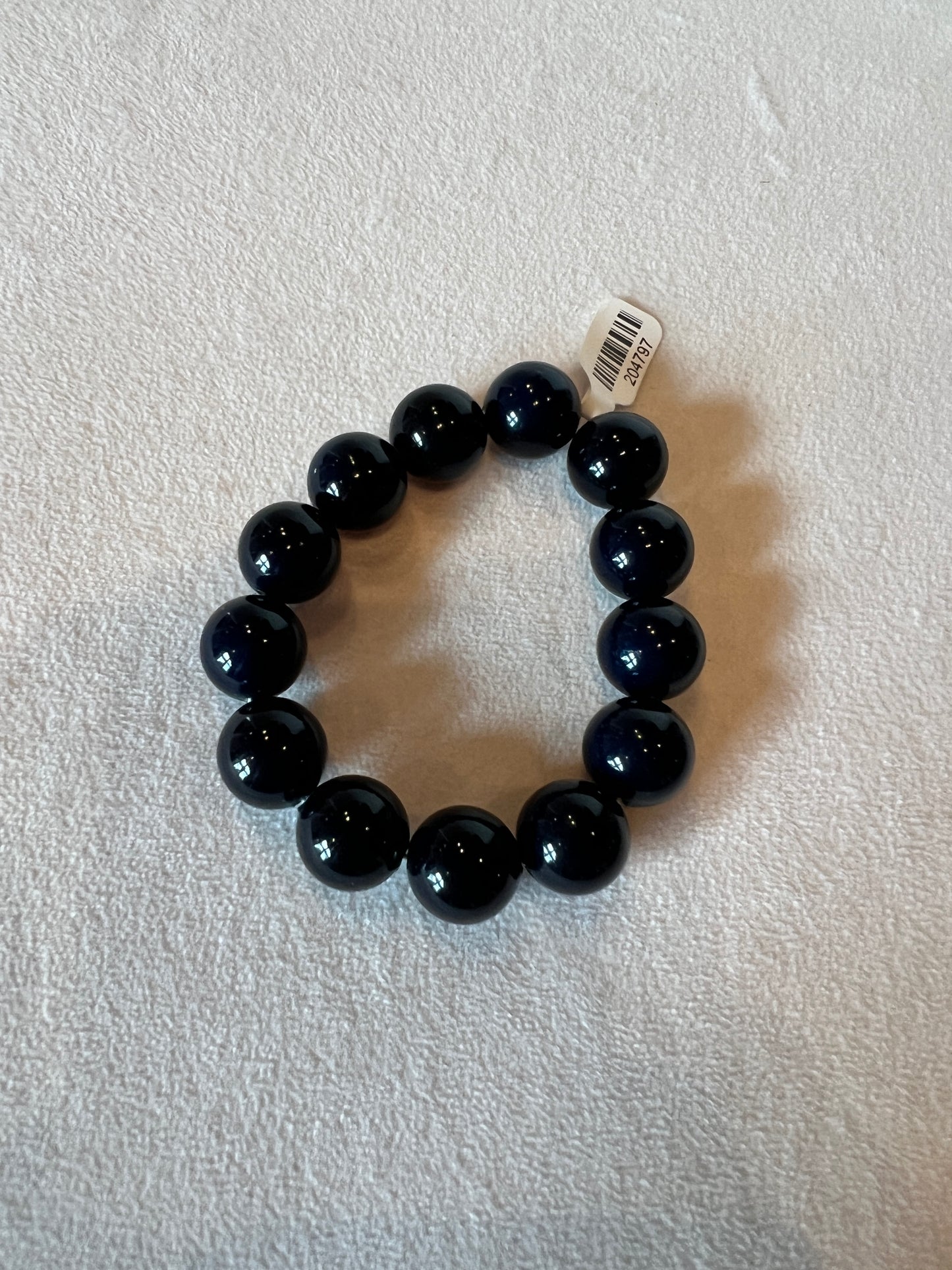 Vintage Black Bead Bracelet