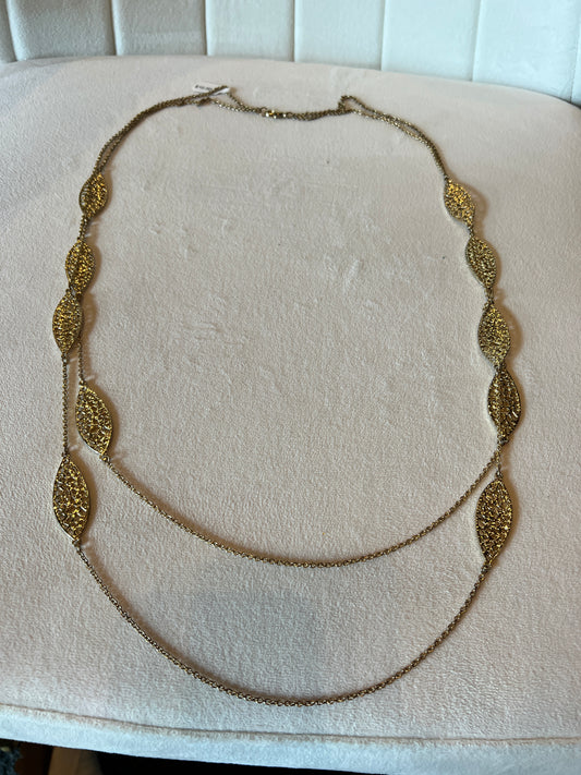 Long Leaf Chain Necklace