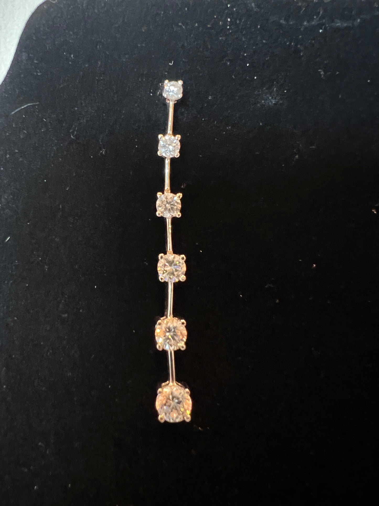 Silver Crystal Dangle Earring