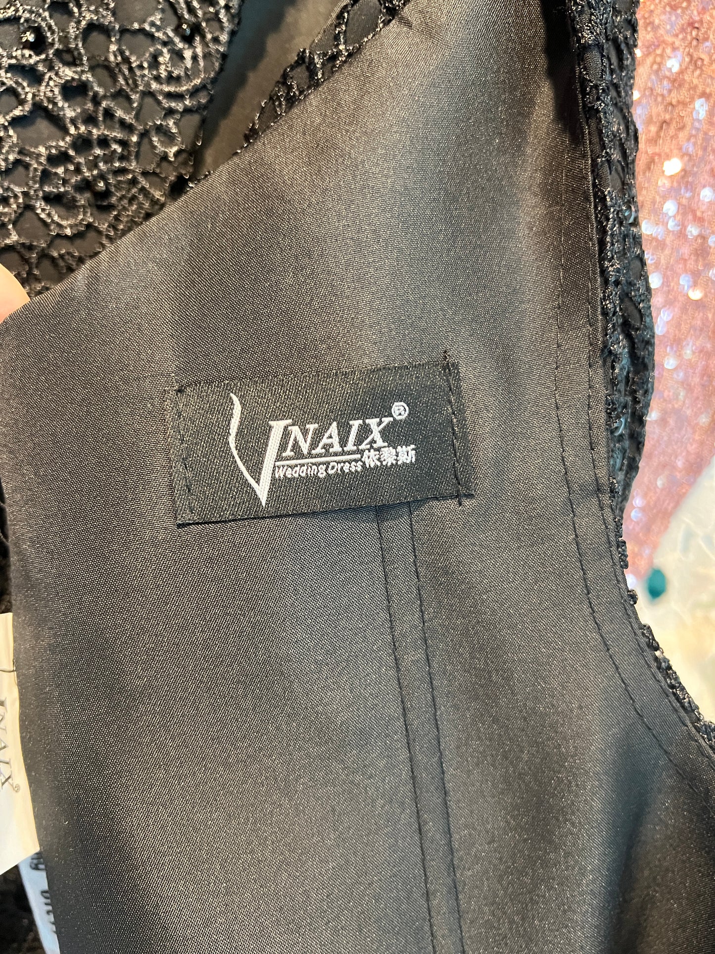 Black Halter Short Chiffon Mid-Length Dress