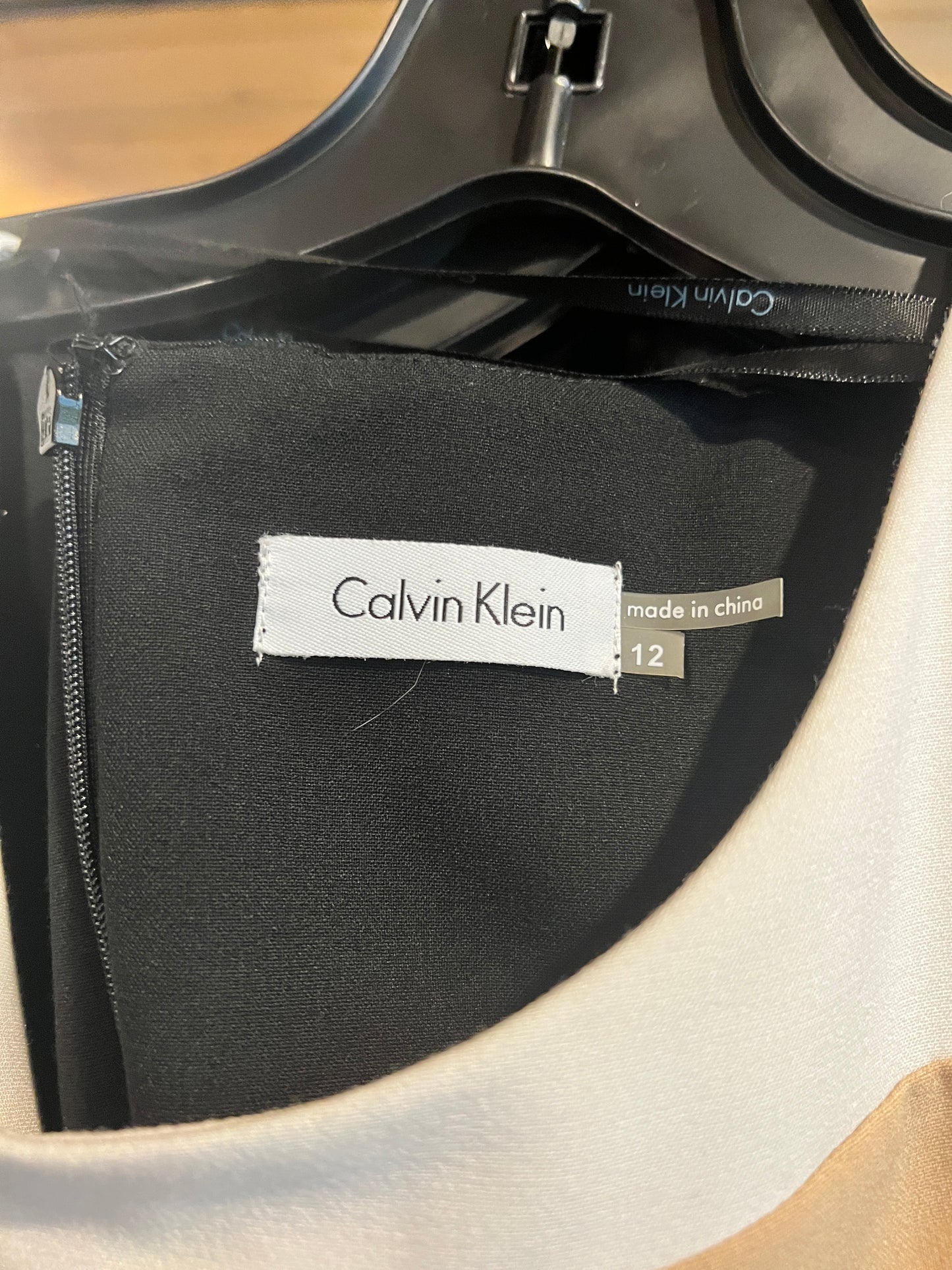 Calvin Klein Black Sheath Mid-Length Dress