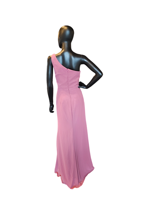 Dusty Rose - Hayley Paige - Bridesmaid Full Length Formal Gown