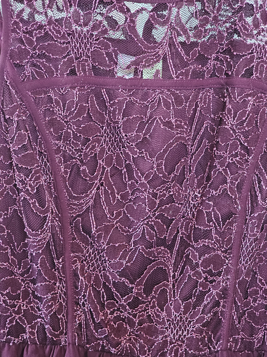 Burgundy Lace Child's Dress