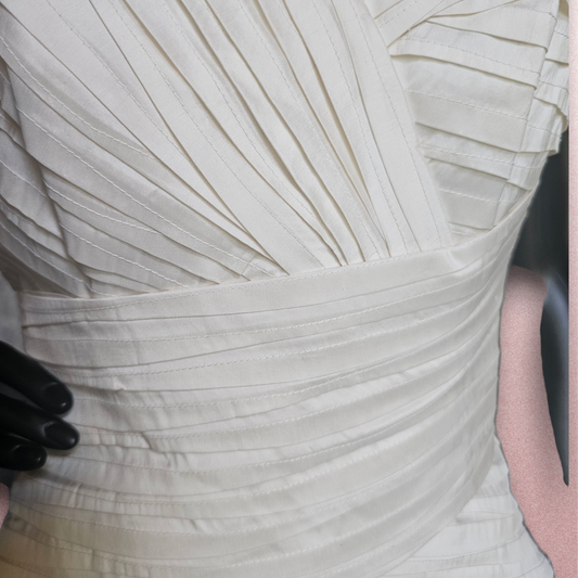 San Patrick Cream Dupioni Silk A-Line Wedding Gown