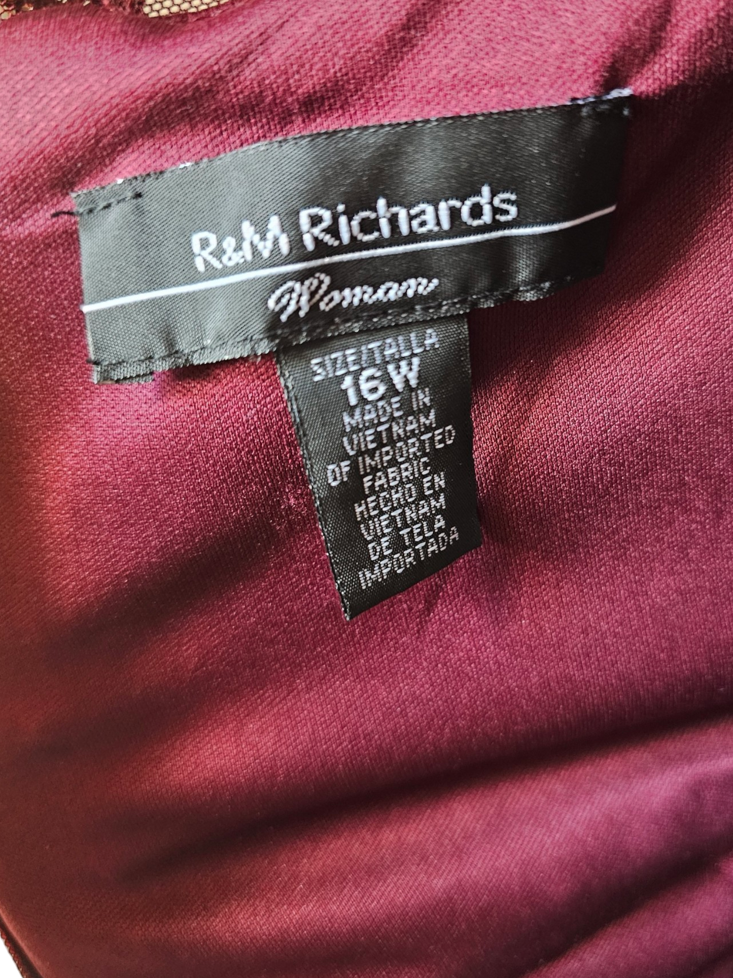 Red Sequin Flutter Sleeve Formal Gown