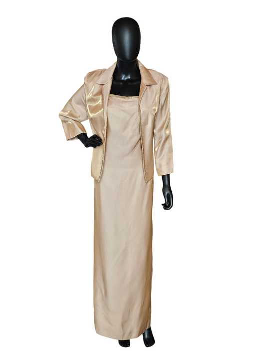 Alex Evenings Gold Formal Gown W Jacket