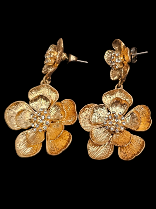 Gold Flower Dangle
