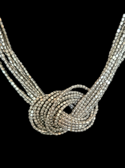 Metal Bead "knot" Necklace
