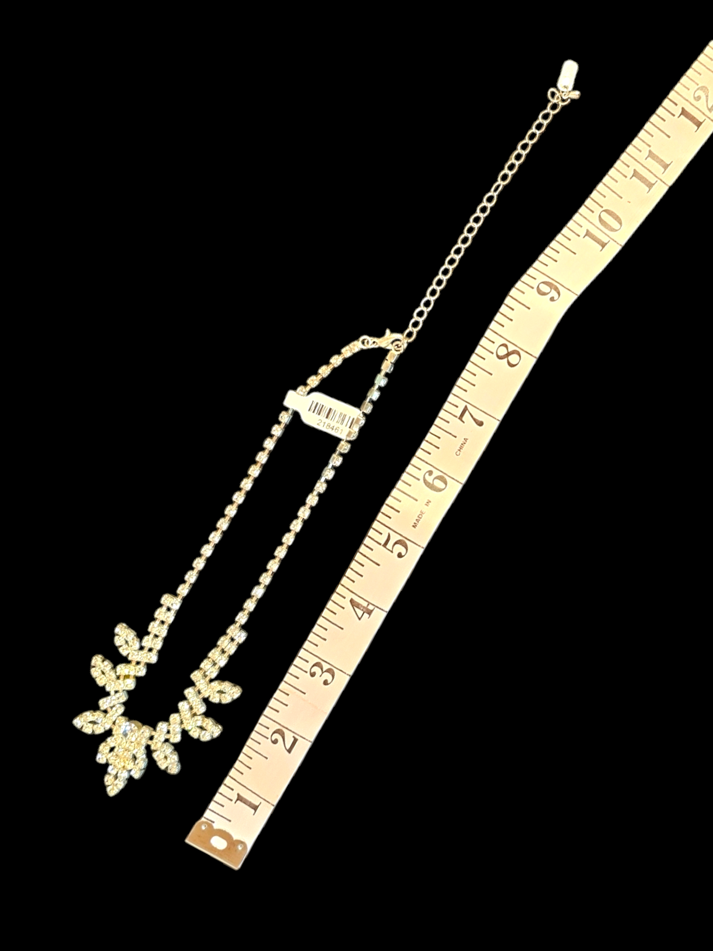 Rhinestone Leaf Large Center