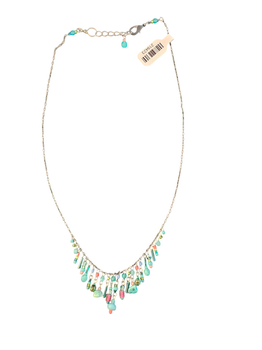 Turquoise Bead Fringe Necklace
