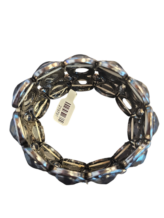 Black Crystal Stretch Bracelet Cuff