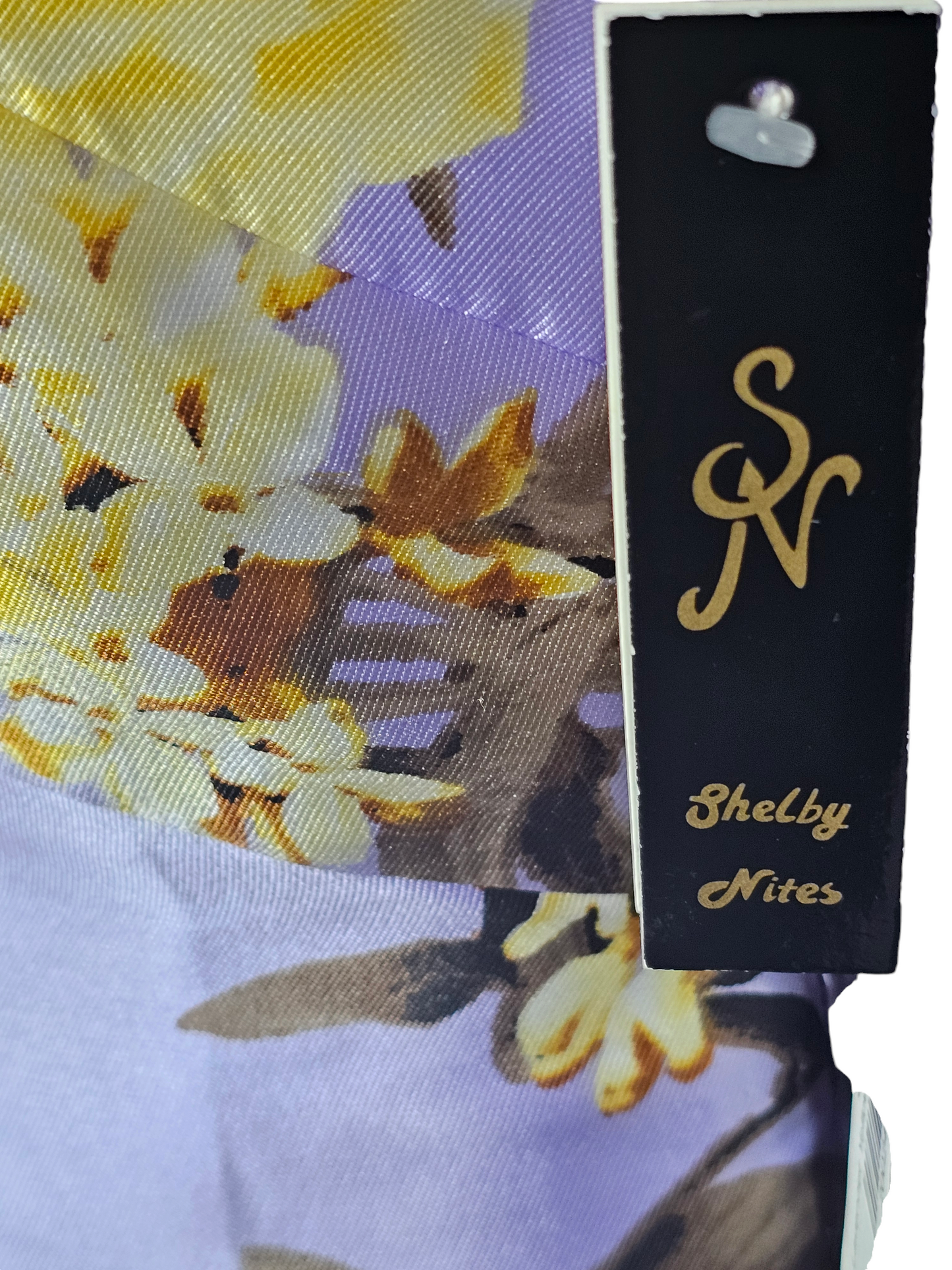 Lavender Yellow Floral V-Neck - Shelby Nites NWT