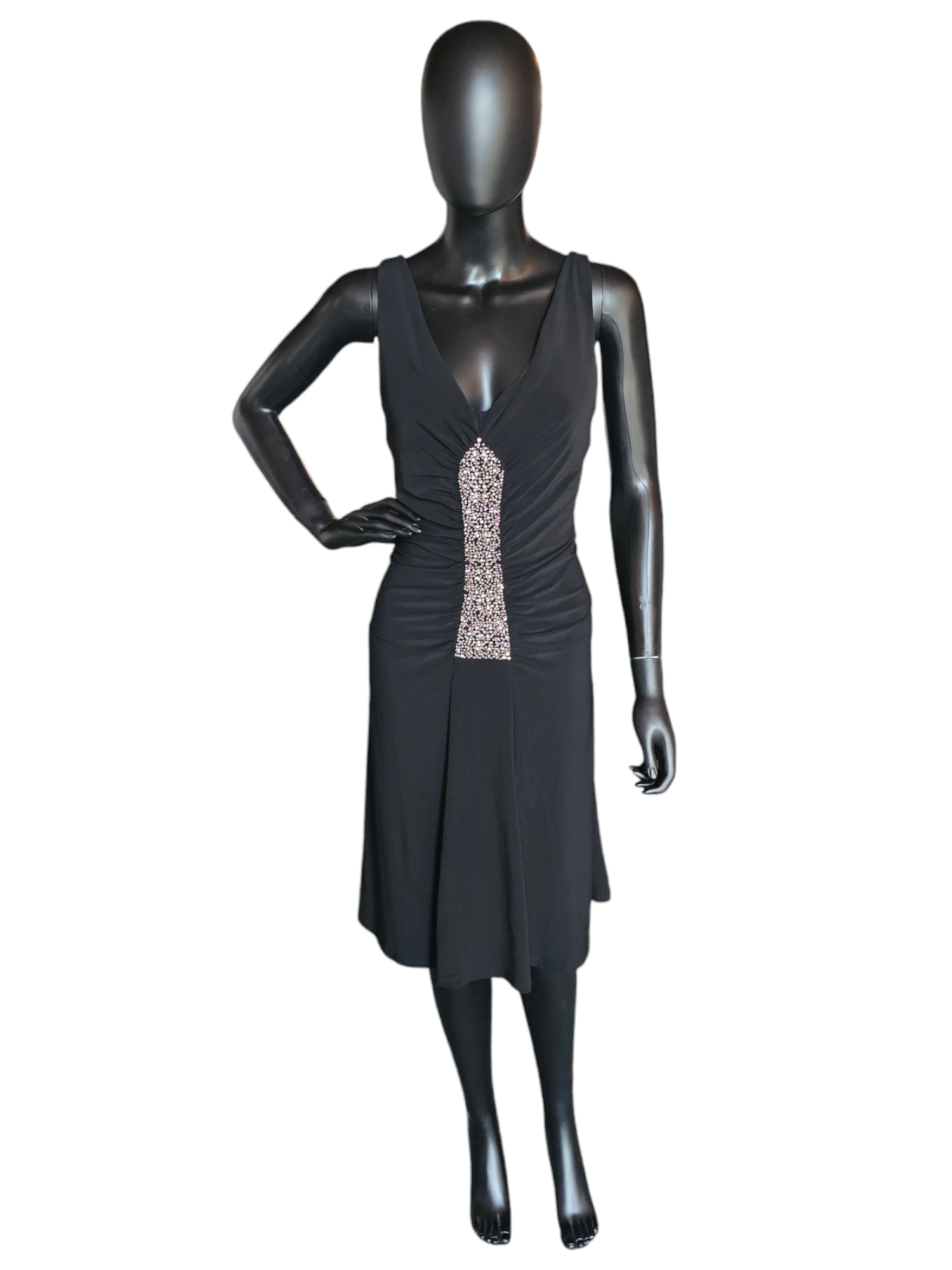 onyx nite black dress Center Ruched Cocktail Suede Coat Dress Is Size 24w Skyraze Asymmetric Elegant One Ladies dresses Size:50 Long
