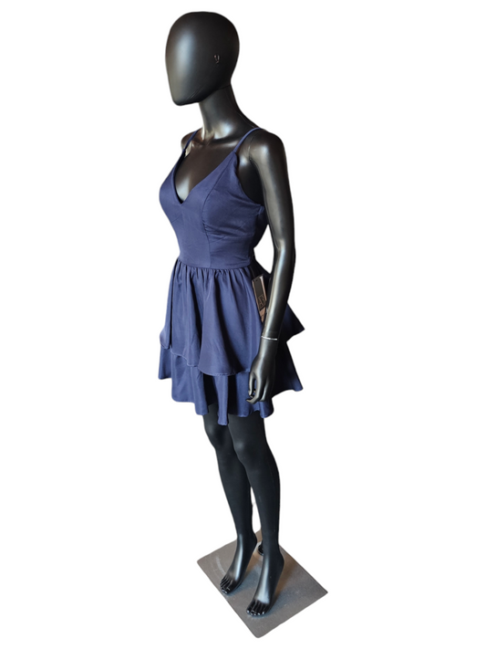 Navy Short Peplum Dress - Speechless - NWT