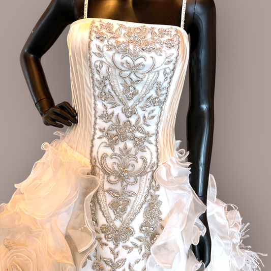 Ysa Makino Embellished A-Line Wedding Gown