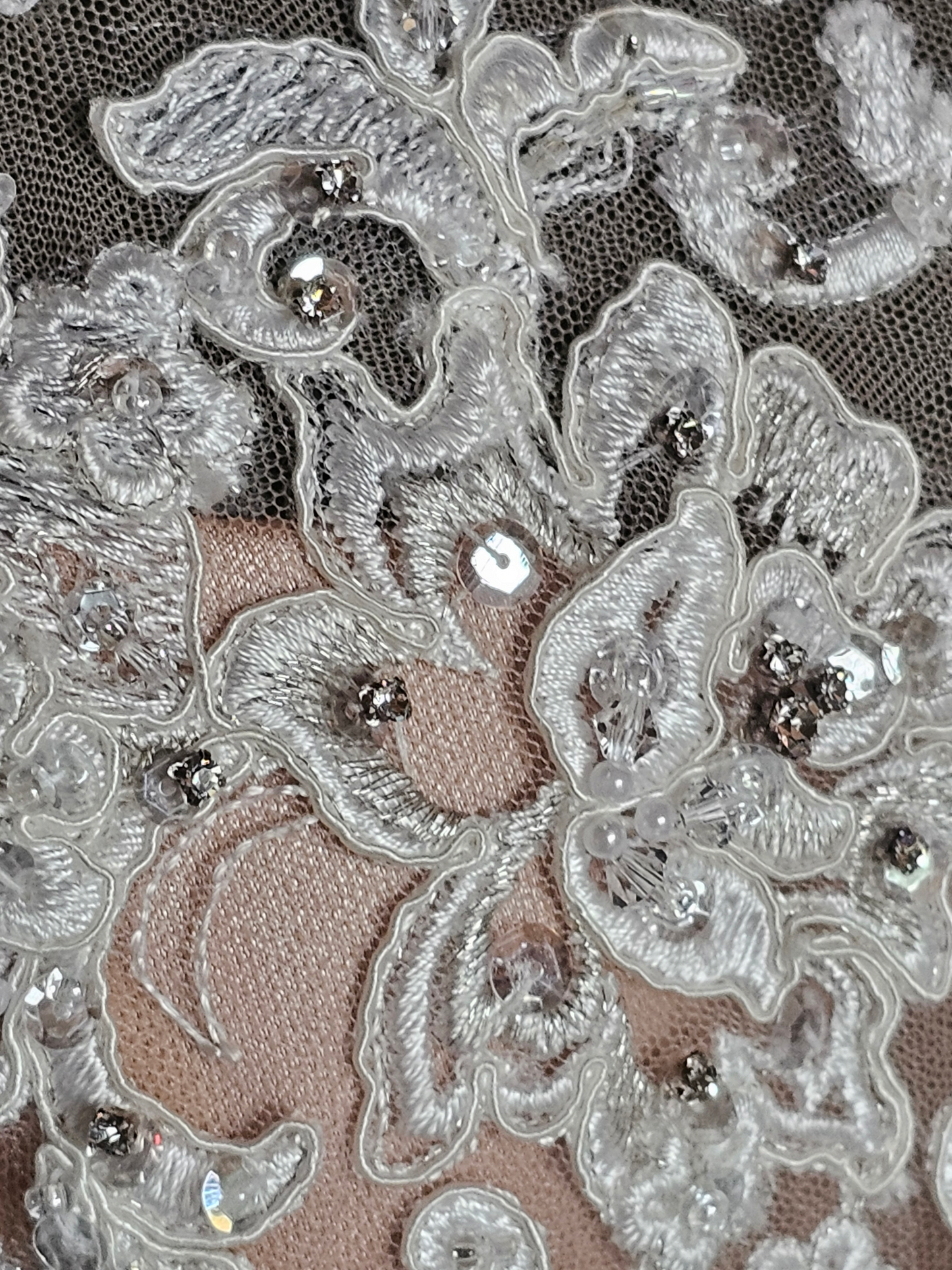 Mori Lee A-Line Beaded Racerback Halter Illusion Bodice Wedding Gown