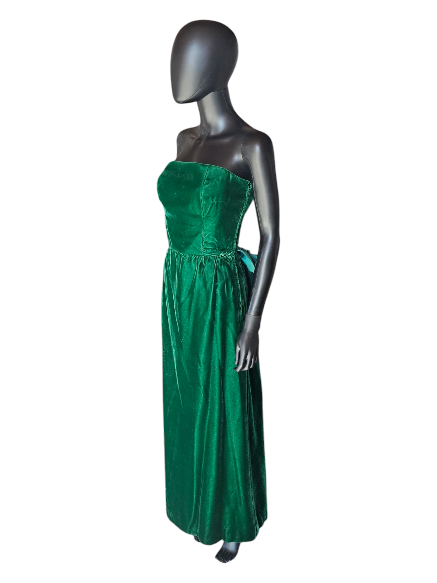 green velvet strapless dress Vintage Satin Back Detail Party FA26-725 Astra | Lavender One-Shoulder through shoulders with crystal Color:White/Powder Blue*
