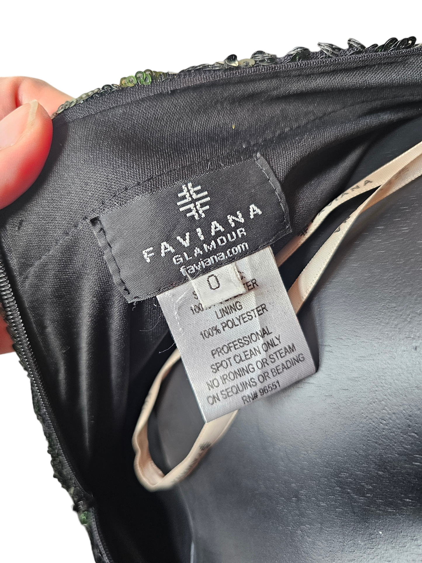 Art Deco Green Sequin Party/Prom Formal Gown - Faviana