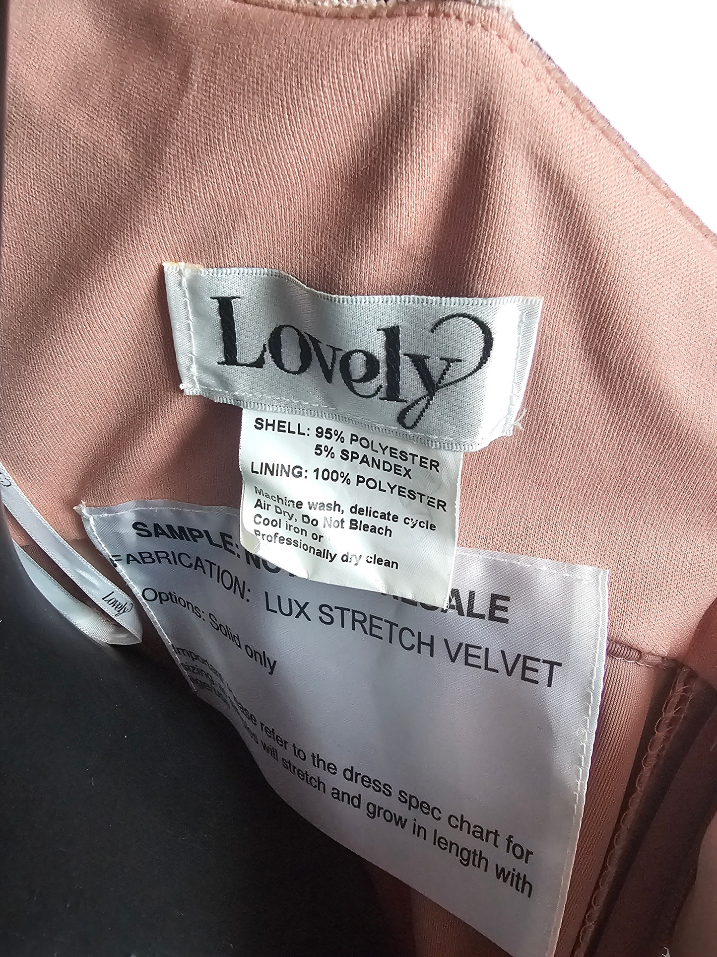 Dessy Stretch Velvet Rose Full Length Formal Gown