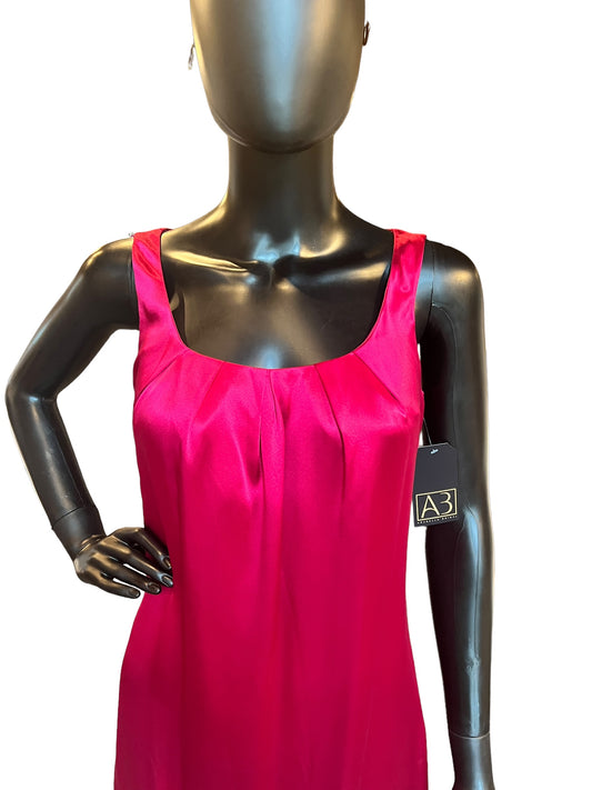 Red Charmeuse Mid-Length Dress