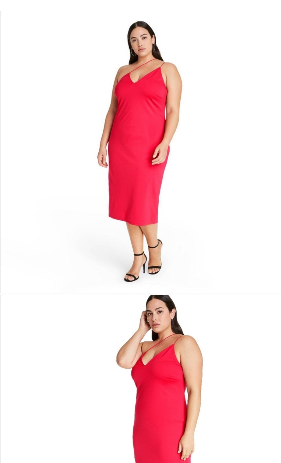 Asymmetrical Red Spaghetti Strap Cocktail Dress - Cushine - NWOT