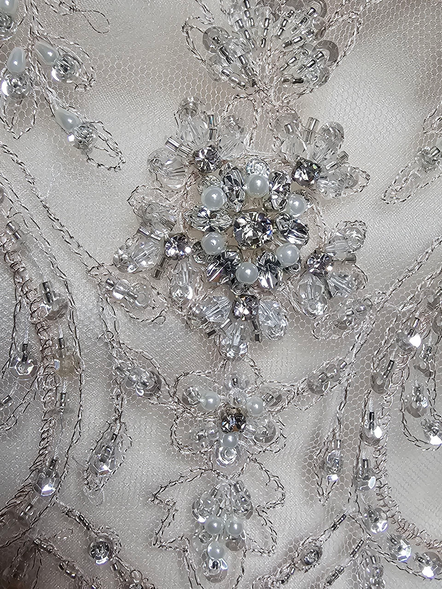 Champagne/Rose Gold Spaghetti Strap A-Line Wedding Gown - Beloved