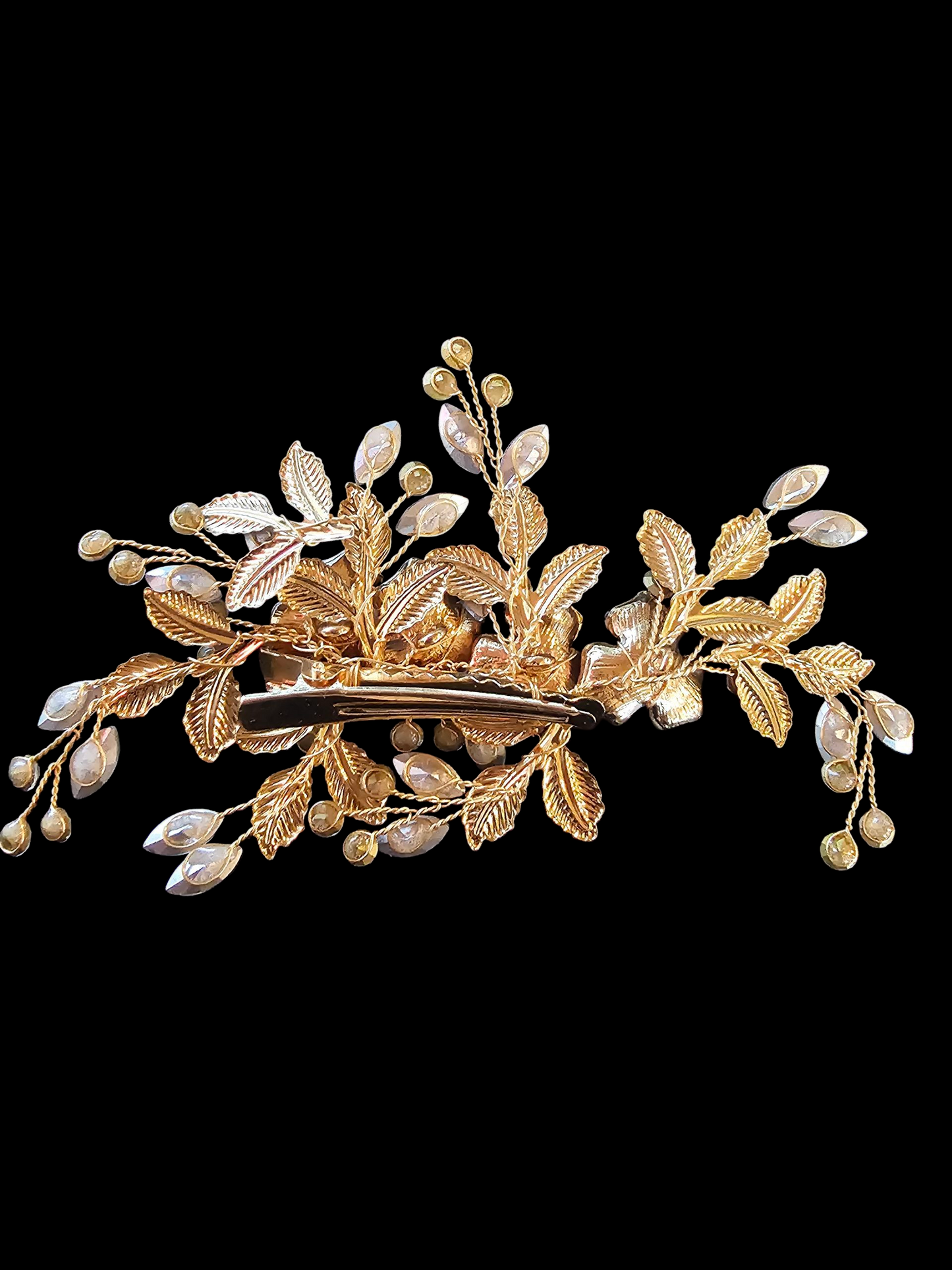 Rose Gold Floral Hair Clip