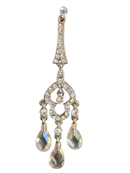 Silver Crystal Chandalier Earring