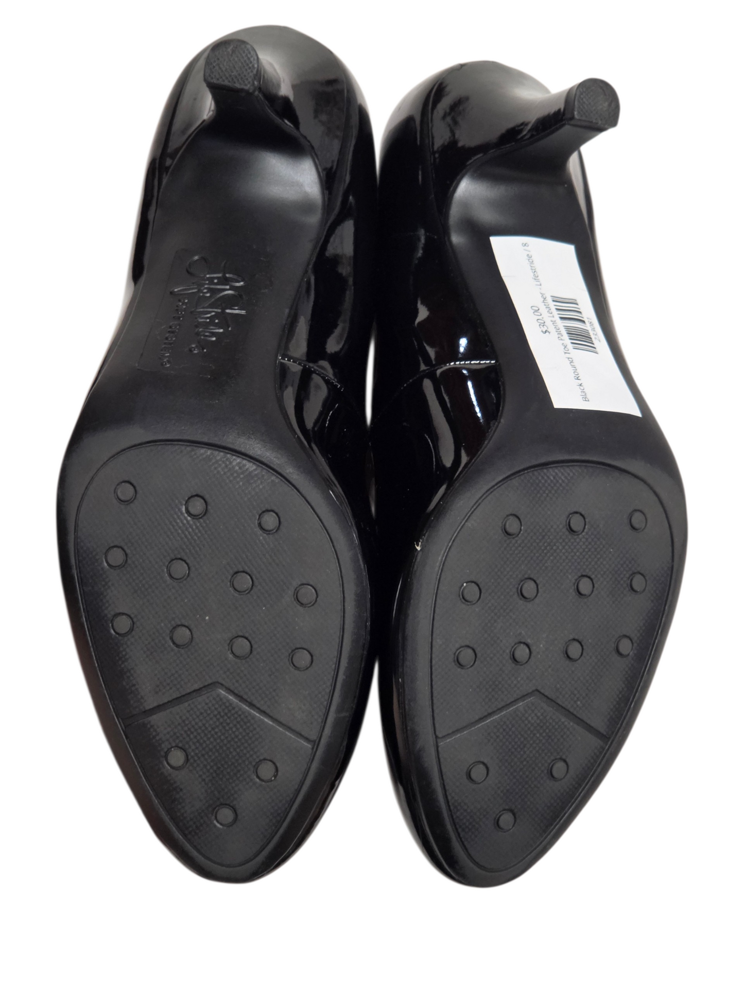 Black Round Toe Patent Leather Pump Shoe - Lifestride