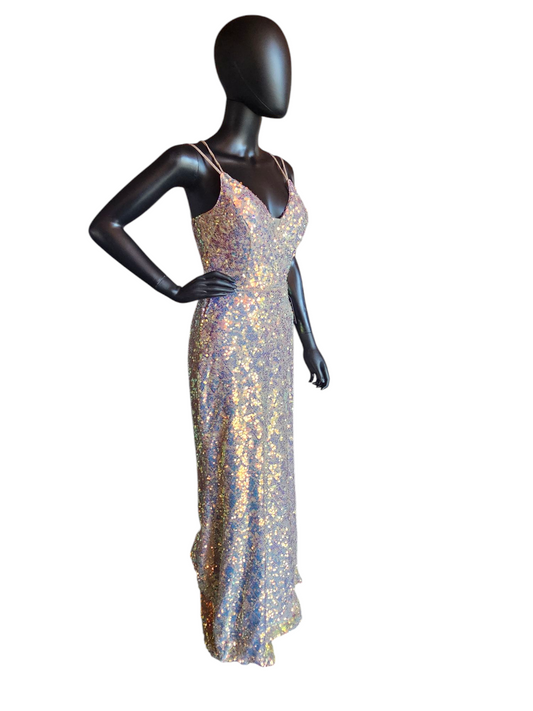 Iridescent Sequin Fitted Prom/Party Dress - Windsor