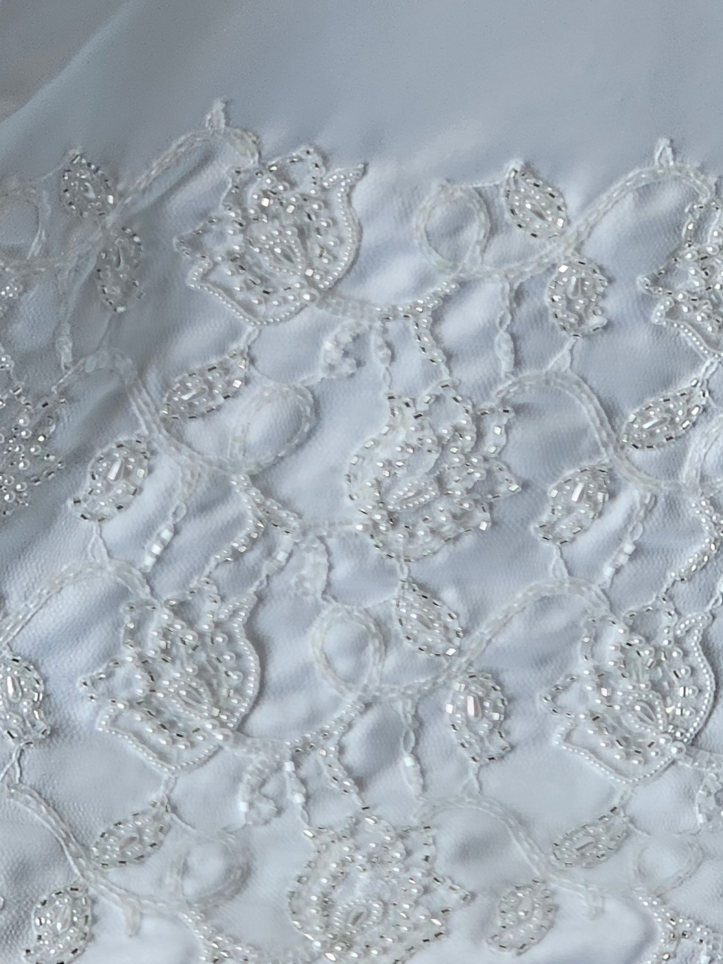 Vintage Halter Illusion Tulip Beaded Hem White Satin Wedding Dress - Venus