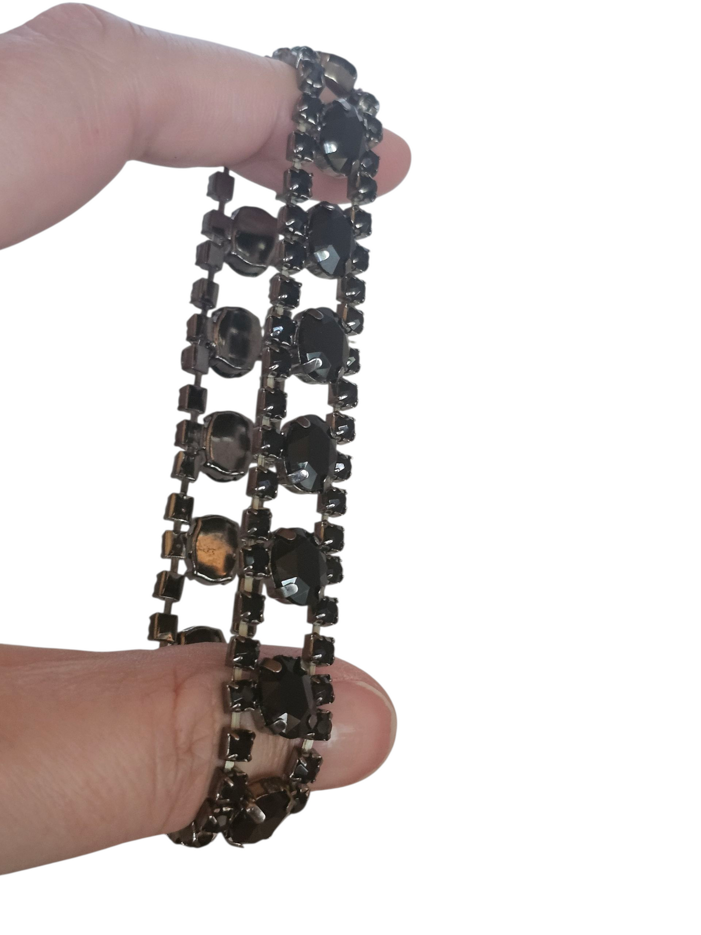 Black Crystal Stretch Bracelet