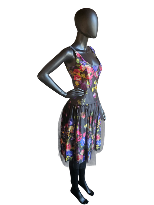 Black Floral Dress NWT - Milly